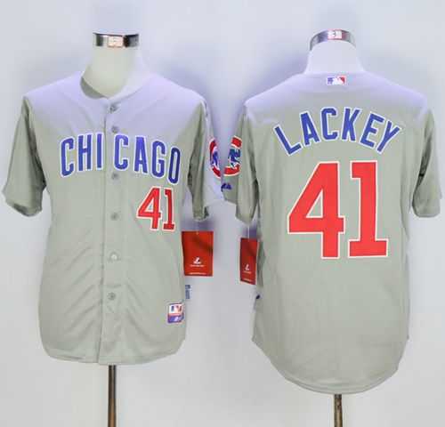 Chicago Cubs #41 John Lackey Gray Road Cool Base Stitched Baseball Jersey,We sell and wholesale Chicago Cubs #41 John Lackey Gray Road Cool Base Stitched Baseball Jersey on line form chian!